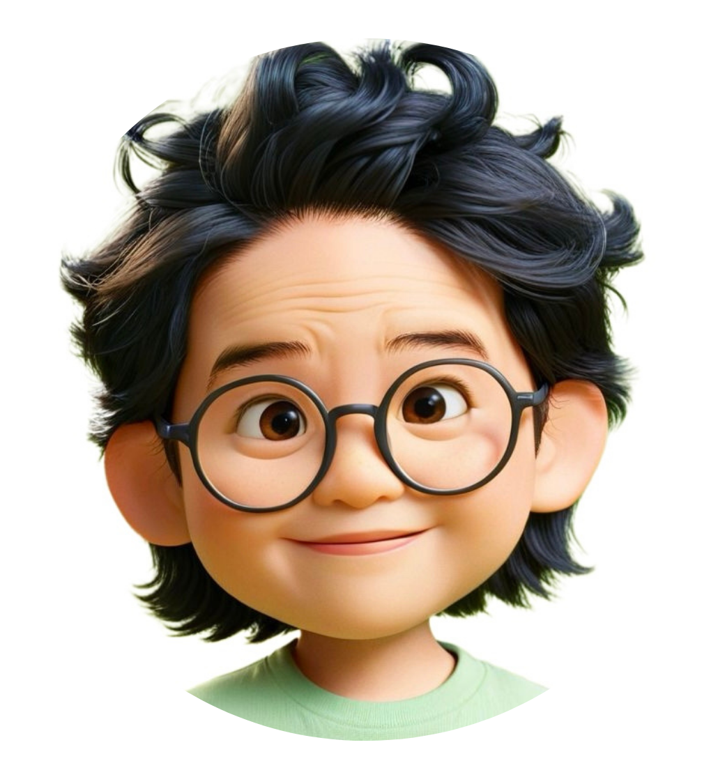 cartoon image with messy hair and eyeglasses cartoon image with messy hair and eyeglasses